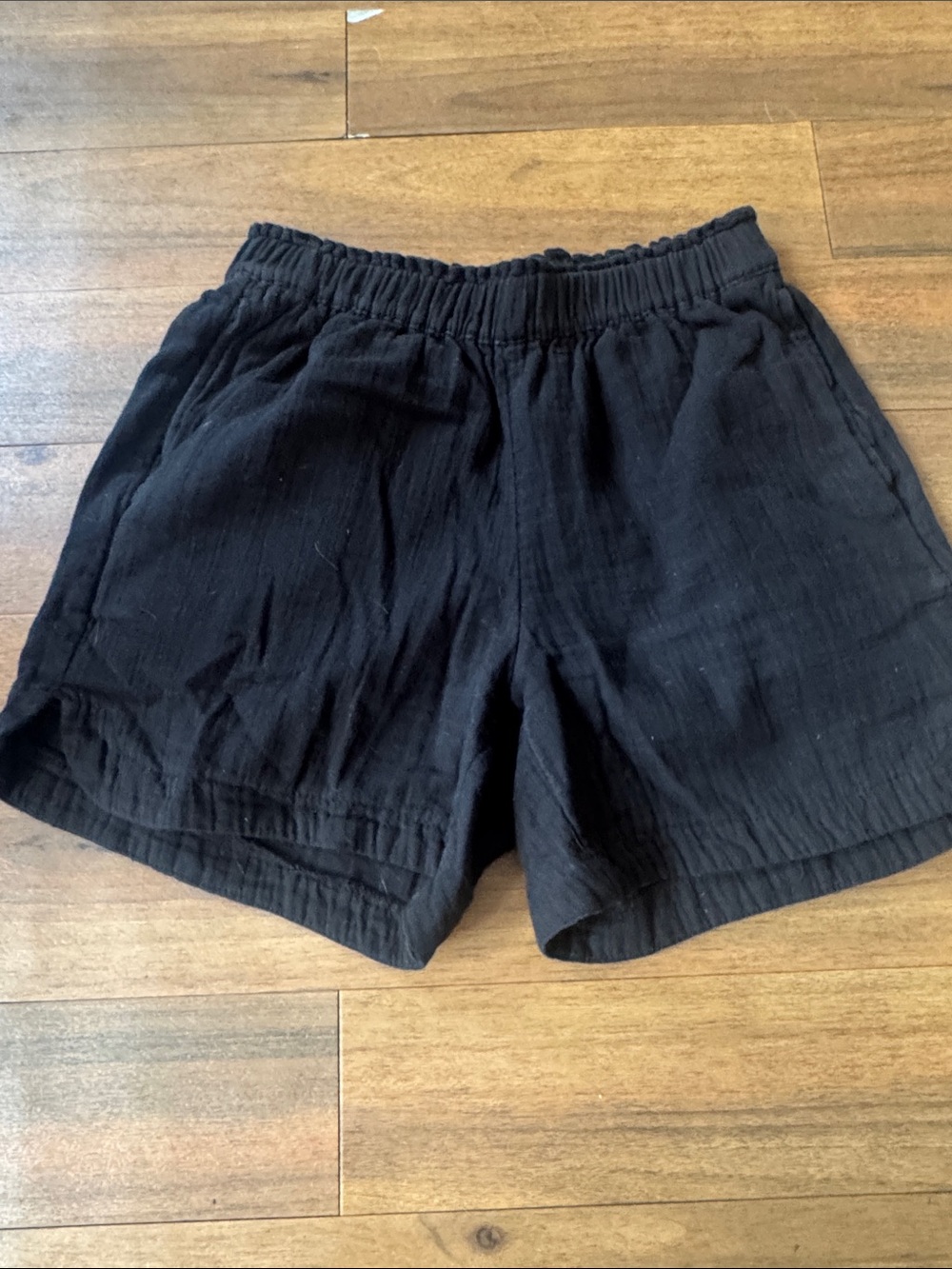 Old Navy 100% Cotton Black Elastic-Waist Casual Shorts